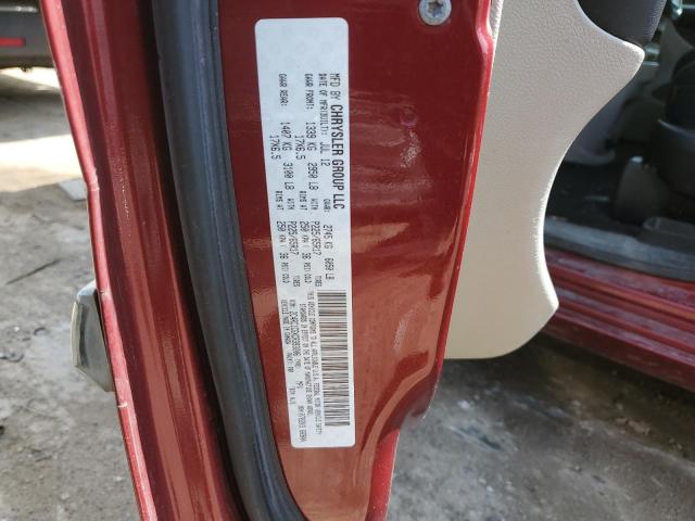 2C4RC1CGXCR393206 - 2012 CHRYSLER TOWN & COU TOURING L RED photo 13