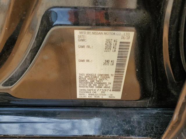 1N4AL3AP3JC275974 - 2018 NISSAN ALTIMA 2.5 Սև լուսանկար 13