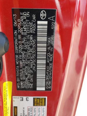 JTKJF5C75E3073095 - 2014 TOYOTA SCION TC 红色 照片 13