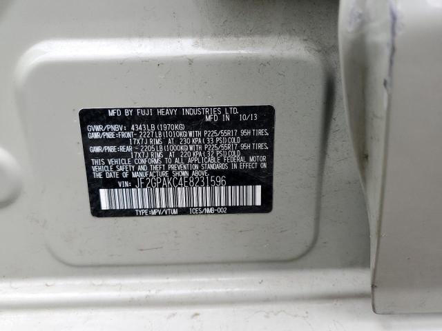 JF2GPAKC4E8231596 - 2014 SUBARU XV CROSSTR 2.0 LIMITED BEIGE photo 14