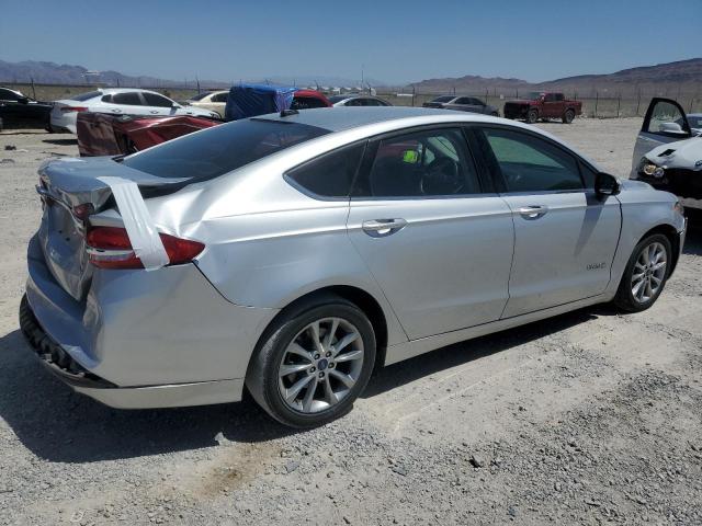 3FA6P0LU0HR285479 - 2017 FORD FUSION SE HYBRID SILVER photo 3