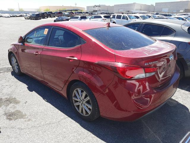 5NPDH4AE6EH499389 - 2014 HYUNDAI ELANTRA SE RED photo 2