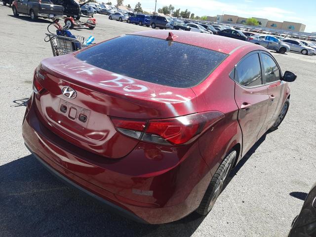 5NPDH4AE6EH499389 - 2014 HYUNDAI ELANTRA SE RED photo 3