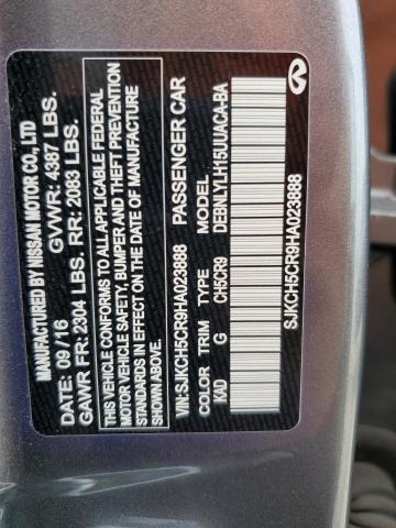 SJKCH5CR9HA023888 - 2017 INFINITI QX30 BASE GRAY photo 12