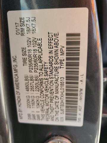 5J8TB3H7XHL018513 - 2017 ACURA RDX ADVANCE GRAY photo 13