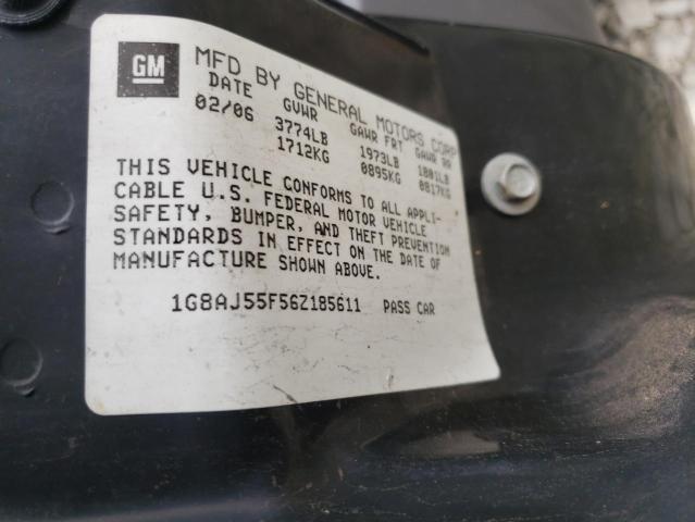 1G8AJ55F56Z185611 - 2006 SATURN ION LEVEL 2 黑色 照片 10