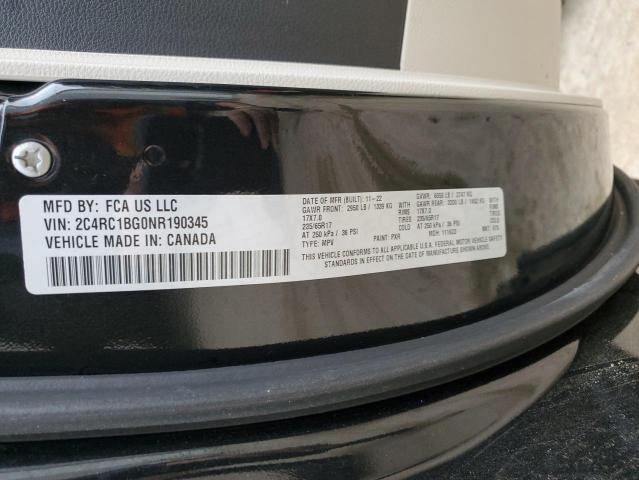 2C4RC1BG0NR190345 - 2022 CHRYSLER PACIFICA TOURING L 黑色 照片 13