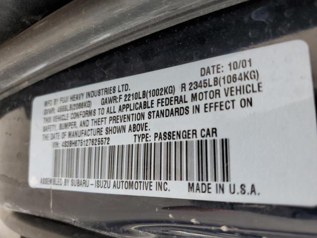 4S3BH675127625572 - 2002 SUBARU LEGACY OUTBACK AWP 蓝色 照片 13