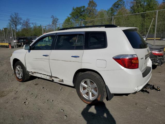 JTEES41A192149254 - 2009 TOYOTA HIGHLANDER WHITE photo 2