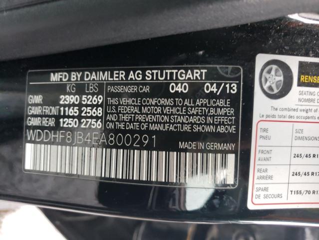 WDDHF8JB4EA800291 - 2014 MERCEDES-BENZ E 350 4MATIC BLACK photo 12