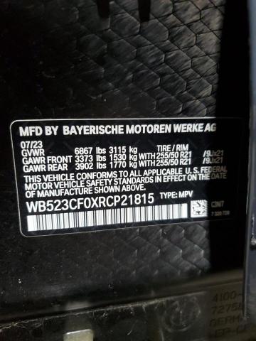 WB523CF0XRCP21815 - 2024 BMW IX XDRIVE50 BLUE photo 14