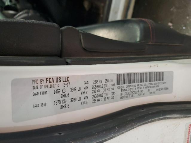 1C4RJFLG2HC782215 - 2017 JEEP GRAND CHER TRAILHAWK თეთრი ფოტო 13