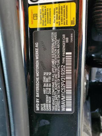 WBAVM1C52FV319352 - 2015 BMW X1 SDRIVE28I BLACK photo 12