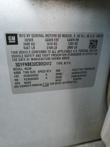 3GYFNBE32CS652412 - 2012 CADILLAC SRX PERFORMANCE COLLECTION Күміс фото 13