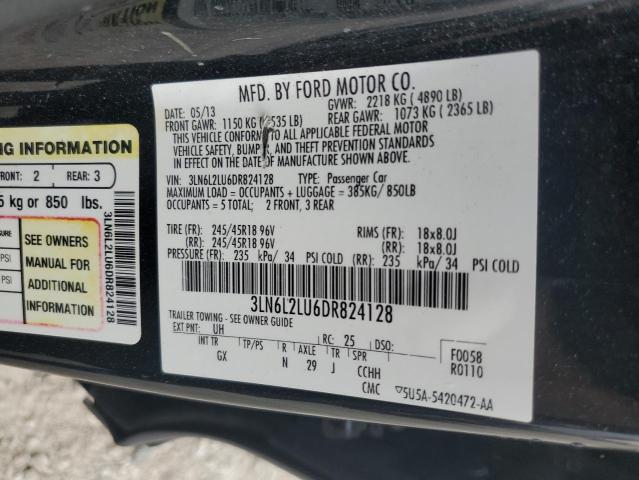 3LN6L2LU6DR824128 - 2013 LINCOLN MKZ HYBRID BLACK photo 12