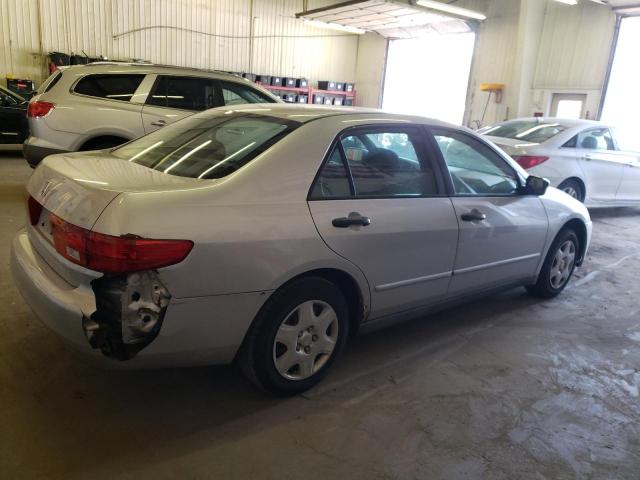 1HGCM56135A113460 - 2005 HONDA ACCORD DX SILVER photo 3