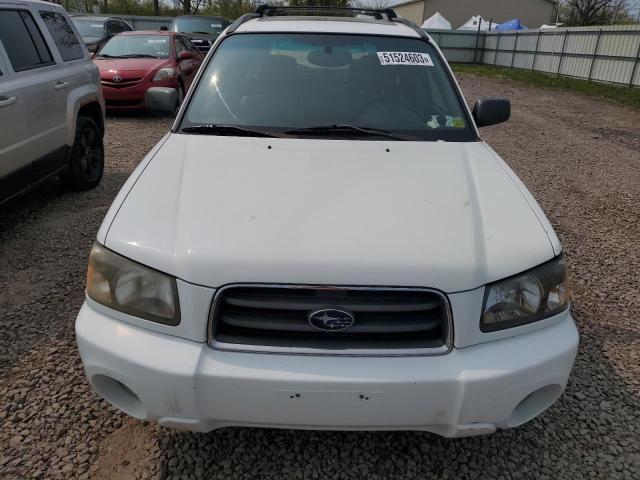 JF1SG65635H712408 - 2005 SUBARU FORESTER 2.5XS WHITE photo 5