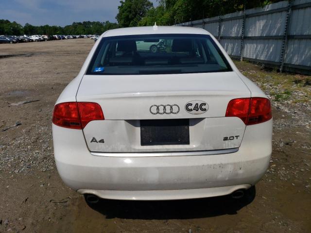 WAUAF78E68A009042 - 2008 AUDI A4 2.0T WHITE photo 6