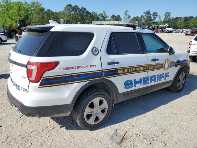 1FM5K8AR9HGB34502 - 2017 FORD EXPLORER POLICE INTERCEPTOR WHITE photo 3