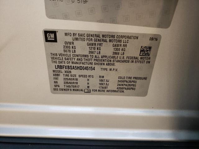 LRBFXBSA5HD045154 - 2017 BUICK ENVISION ESSENCE Gümüş foto 13