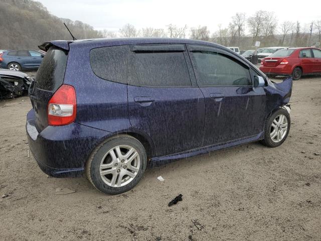 JHMGD38678S055671 - 2008 HONDA FIT SPORT BLUE photo 3