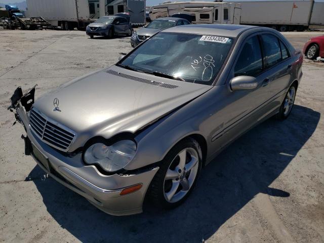 WDBRF40JX4F525252 - 2004 MERCEDES-BENZ C 230K SPORT SEDAN GRAY photo 2