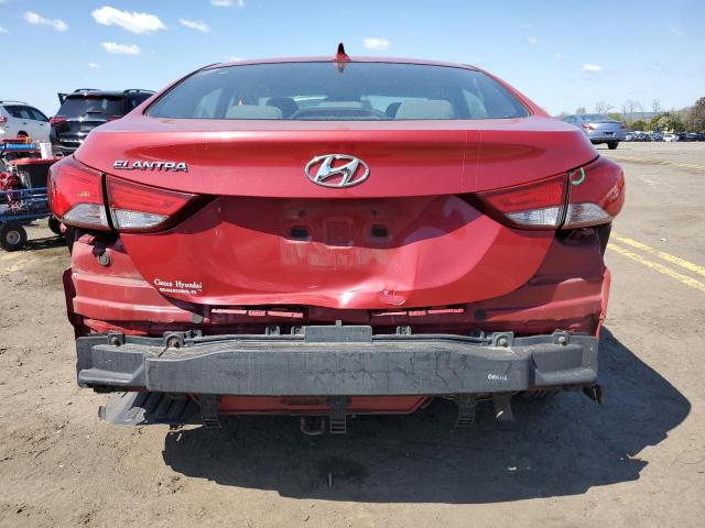 KMHDH4AE8FU266942 - 2015 HYUNDAI ELANTRA SE RED photo 6