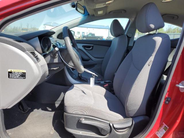 KMHDH4AE8FU266942 - 2015 HYUNDAI ELANTRA SE RED photo 7