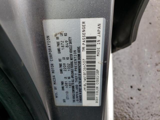 JM1BL1W61B1364507 - 2011 MAZDA 3 S GRAY photo 12