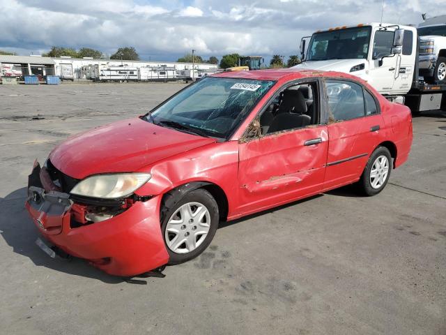 1HGES16335L027501 - 2005 HONDA CIVIC DX VP RED photo 1