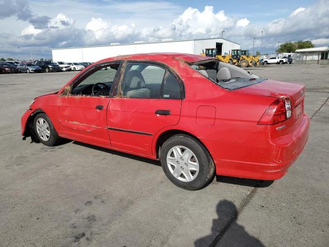 1HGES16335L027501 - 2005 HONDA CIVIC DX VP RED photo 2