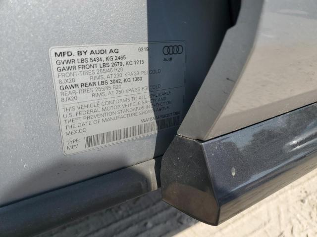 WA1BNAFY5K2077364 - 2019 AUDI Q5 PREMIUM PLUS SILVER photo 14