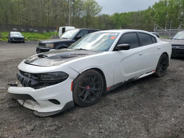 2C3CDXL90KH541783 - 2019 DODGE CHARGER SRT HELLCAT WHITE photo 1