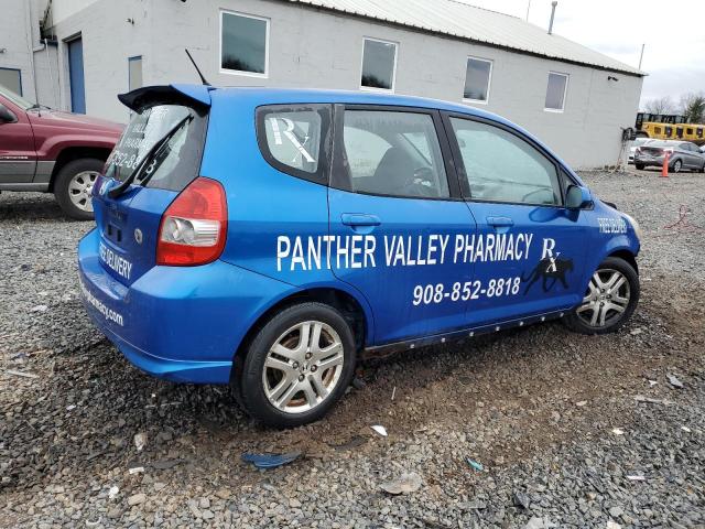 JHMGD38657S003809 - 2007 HONDA FIT S 蓝色 照片 3