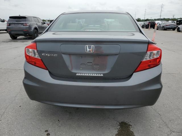 2HGFB2F56CH320234 - 2012 HONDA CIVIC LX GRAY photo 6