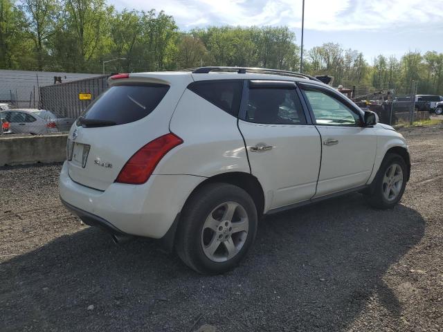 JN8AZ08W83W202271 - 2003 NISSAN MURANO SL WHITE photo 3