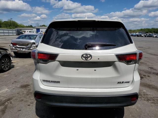 5TDJKRFH2GS248743 - 2016 TOYOTA HIGHLANDER XLE WHITE photo 6