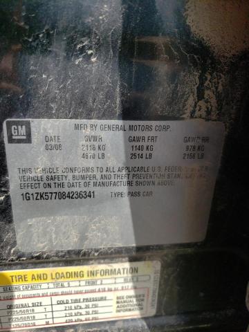 1G1ZK577084236341 - 2008 CHEVROLET MALIBU LTZ BLACK photo 13