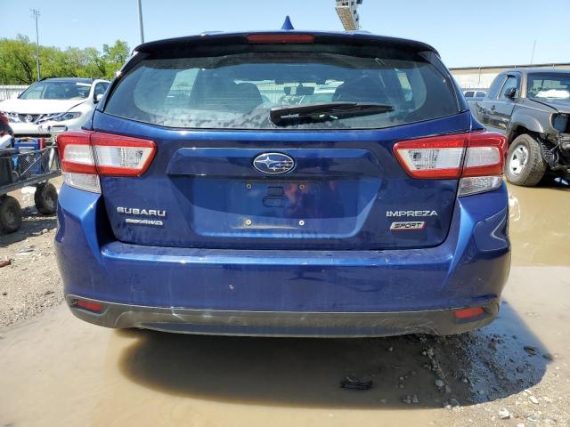 4S3GTAM60H3733444 - 2017 SUBARU IMPREZA SPORT BLUE photo 6