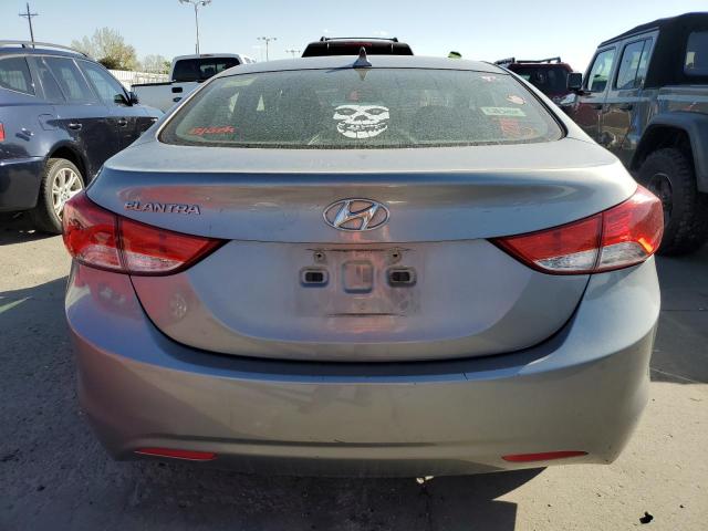 KMHDH4AE5DU001702 - 2013 HYUNDAI ELANTRA GLS SILVER photo 6