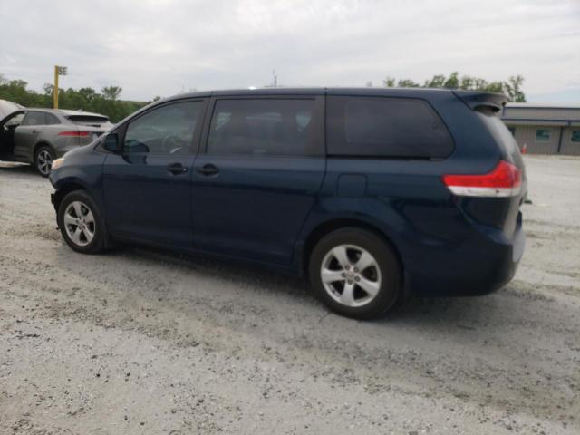 5TDKA3DC3BS003745 - 2011 TOYOTA SIENNA BASE BLUE photo 2