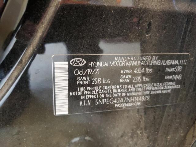 5NPEG4JA7NH144879 - 2022 HYUNDAI SONATA SE BLACK photo 13