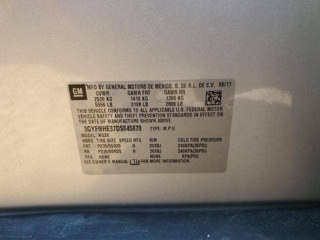 3GYFNHE37DS645878 - 2013 CADILLAC SRX PERFORMANCE COLLECTION SILVER photo 12