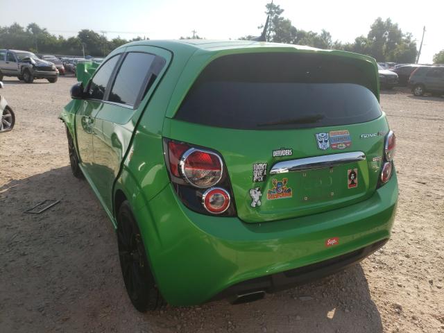 1G1JG6SB0E4239784 - 2014 CHEVROLET SONIC RS GREEN photo 3