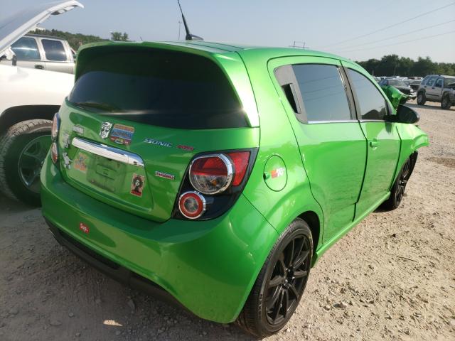 1G1JG6SB0E4239784 - 2014 CHEVROLET SONIC RS GREEN photo 4