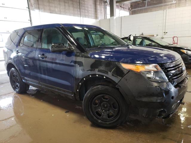 1FM5K8AR7EGA65417 - 2014 FORD EXPLORER POLICE INTERCEPTOR BLUE photo 4