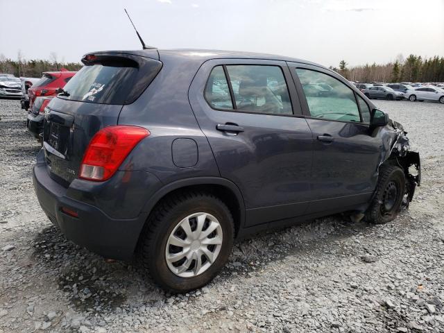 3GNCJKSB4DL181687 - 2013 CHEVROLET TRAX LS GRAY photo 3