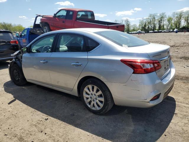 3N1AB7APXKY264812 - 2019 NISSAN SENTRA S SILVER photo 2