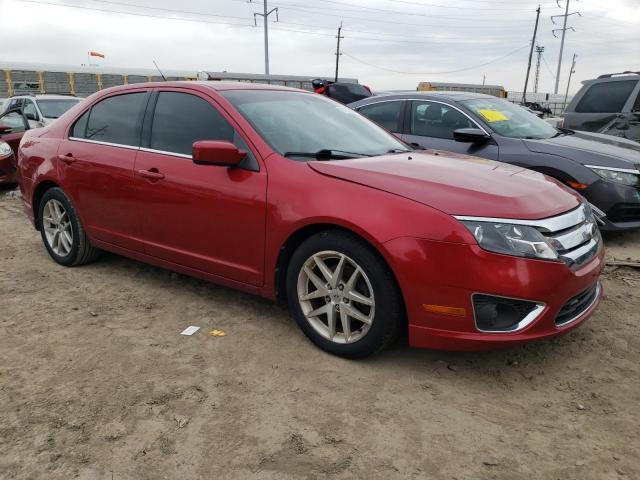 3FAHP0JA3AR421742 - 2010 FORD FUSION SEL RED photo 4