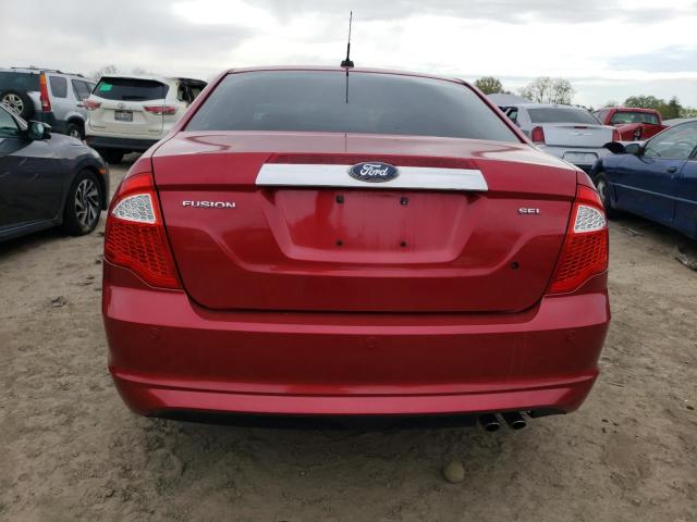 3FAHP0JA3AR421742 - 2010 FORD FUSION SEL RED photo 6